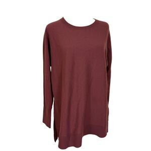 Athleta Wool & Cashmere Stargazer Tunic Pullover Sweater Mauve Pink Relaxed SM